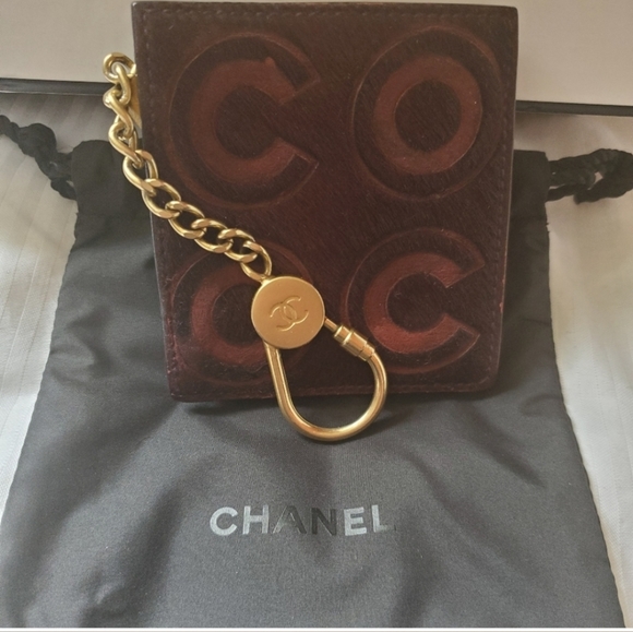 CHANEL vintage pony hair key chain pouch bag - Picture 1 of 9